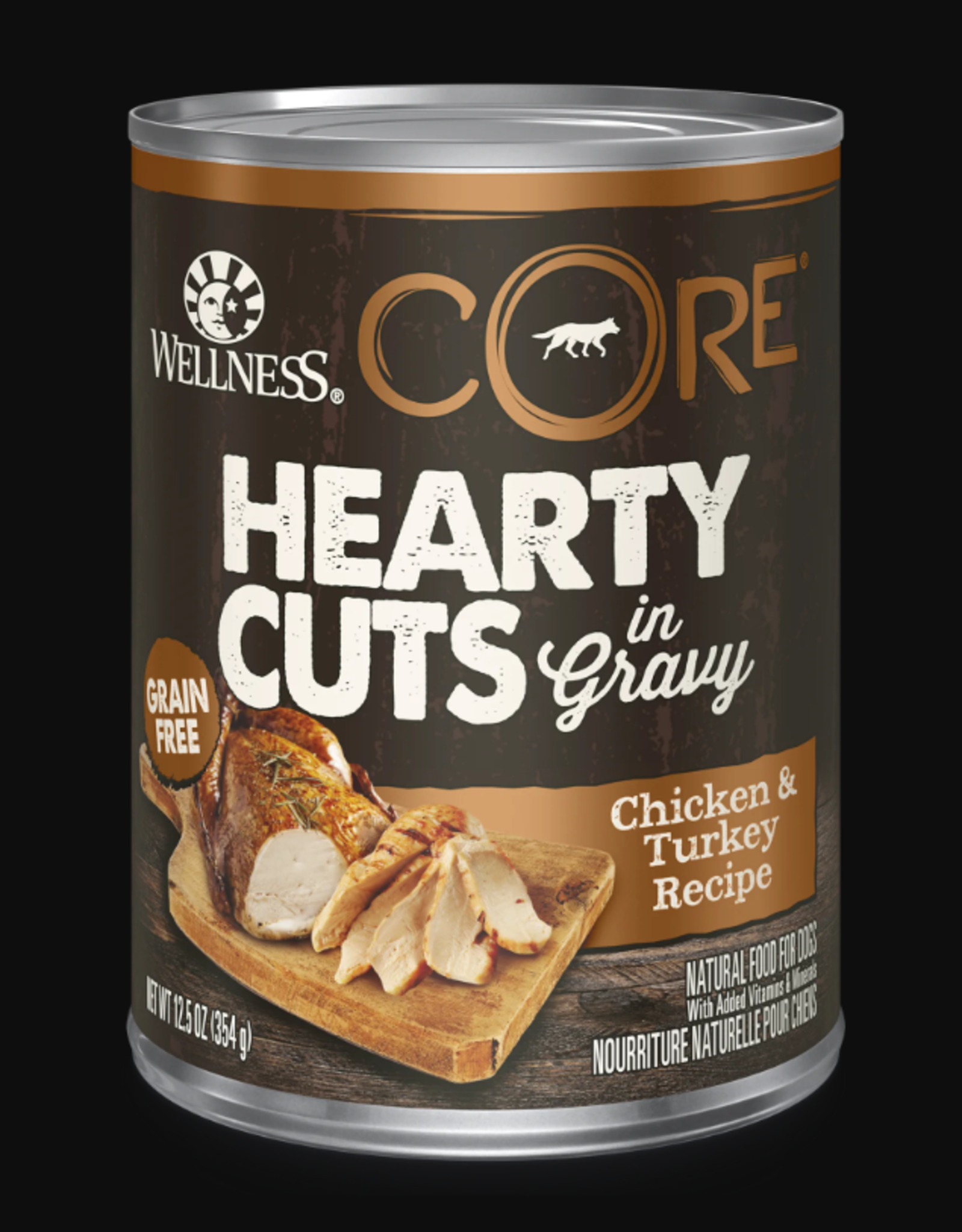 Wellness WELLNESS DOG CORE GF HEARTY CUTS CHICKEN & TURKEY 12OZ CAN CASE OF 12