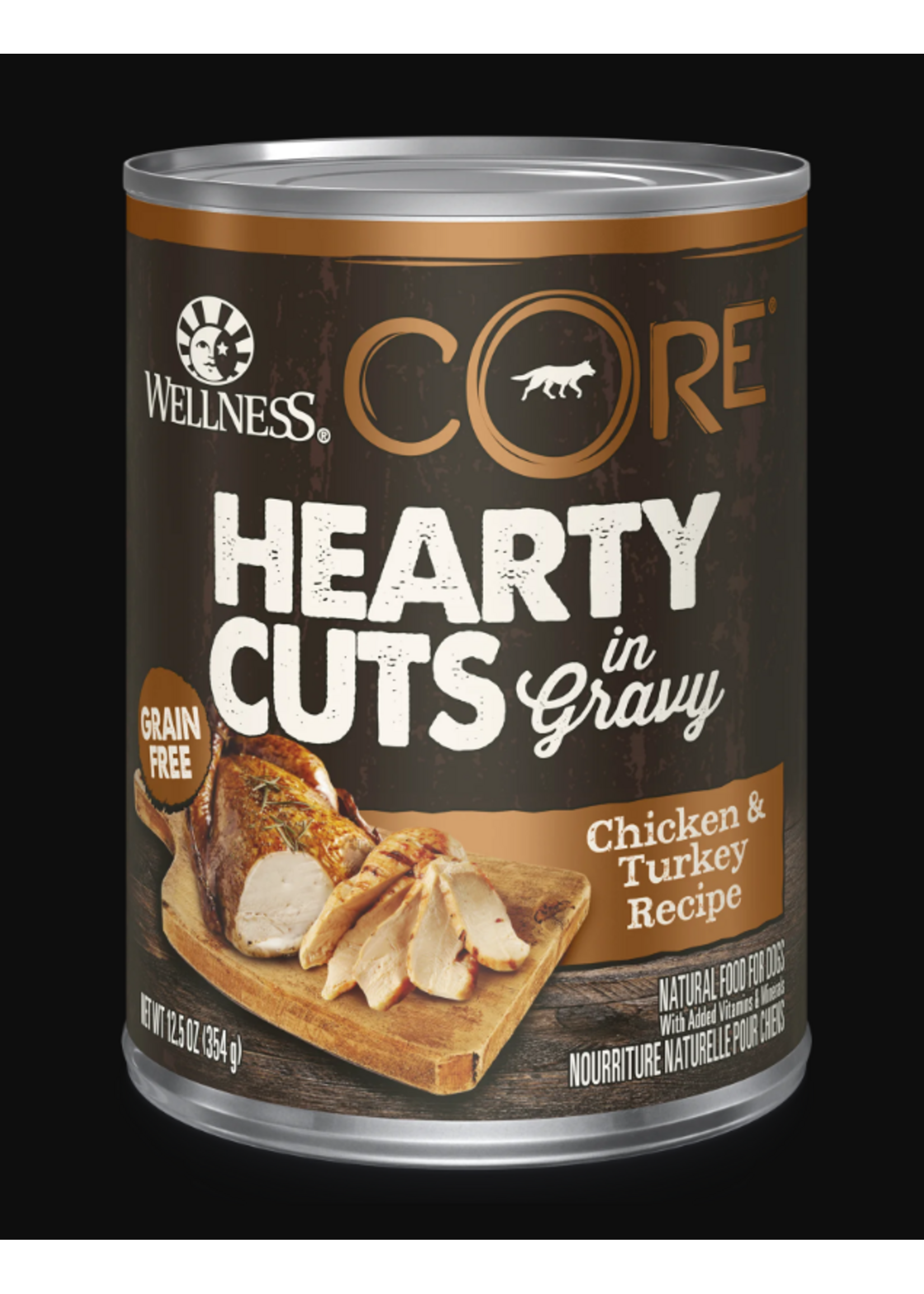 Wellness WELLNESS DOG CORE GF HEARTY CUTS CHICKEN & TURKEY 12OZ CAN CASE OF 12