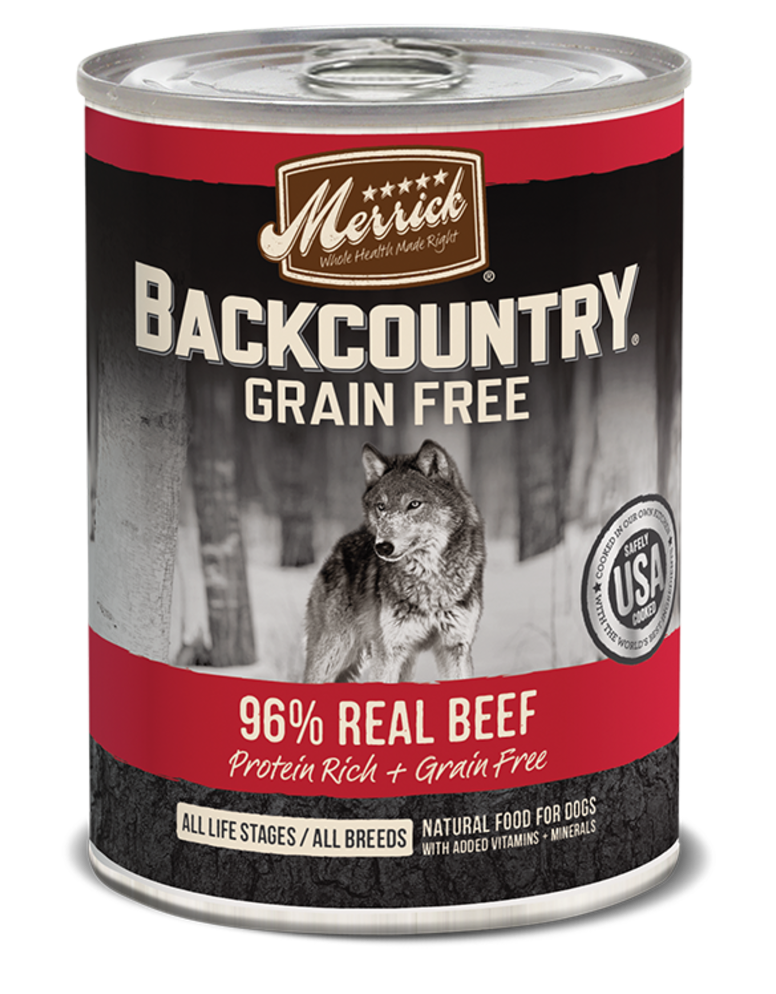Merrick Merrick Backcountry Grain-Free Real Beef Wet Dog Food - 12.7 oz CASE OF 12