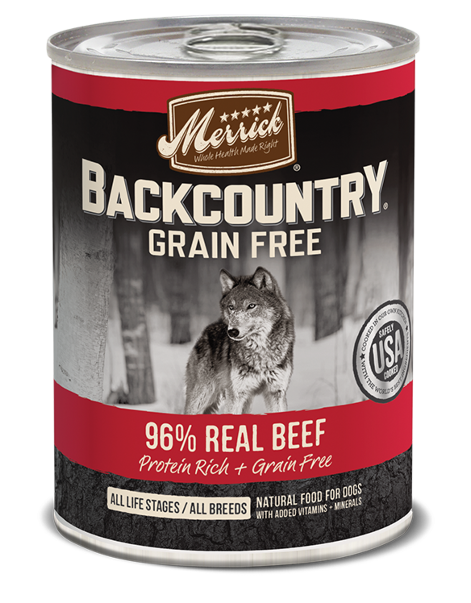 MERRICK PET CARE, INC. MERRICK BACKCOUNTRY DOG BEEF CAN 12.7OZ CASE OF 12