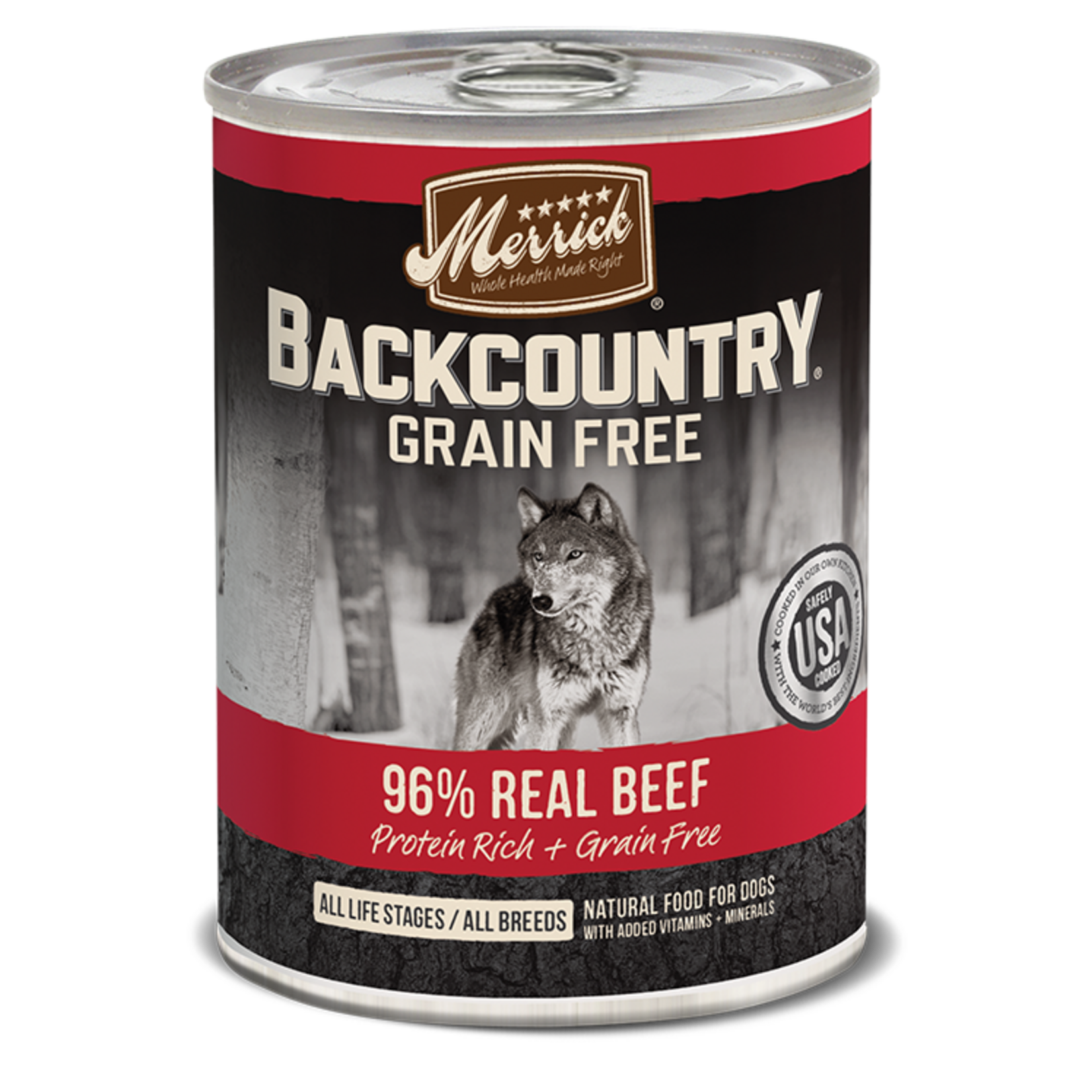 Merrick Merrick Backcountry Grain-Free Real Beef Wet Dog Food - 12.7 oz CASE OF 12