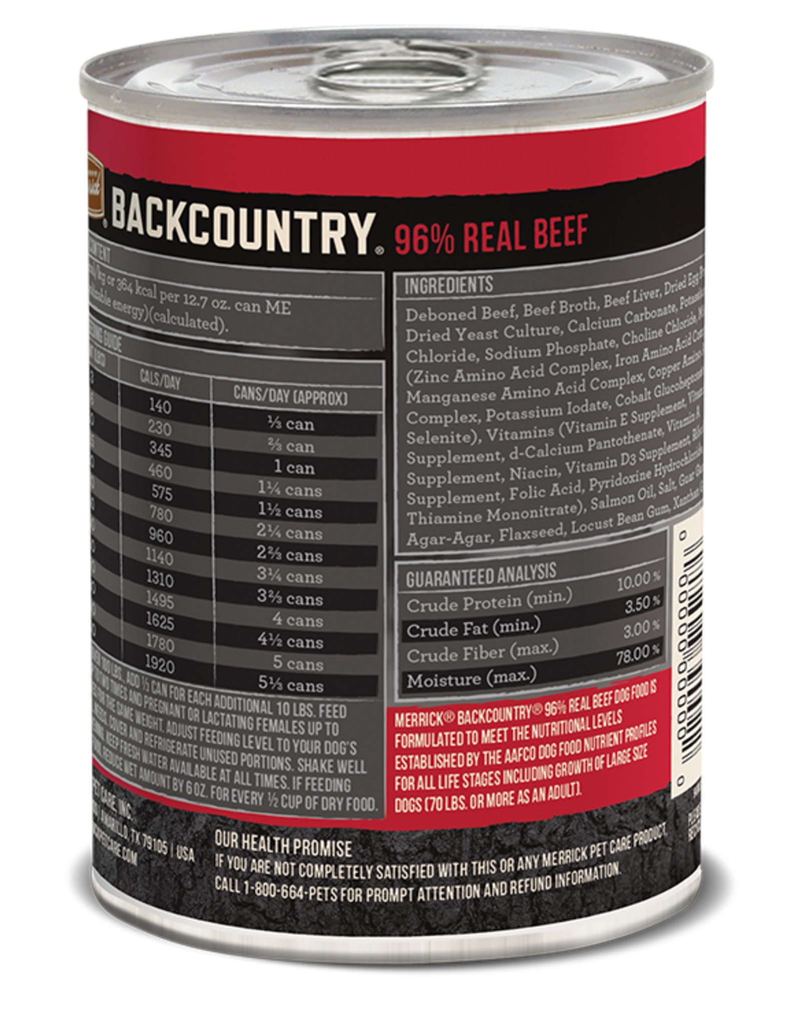 Merrick Merrick Backcountry Grain-Free Real Beef Wet Dog Food - 12.7 oz CASE OF 12