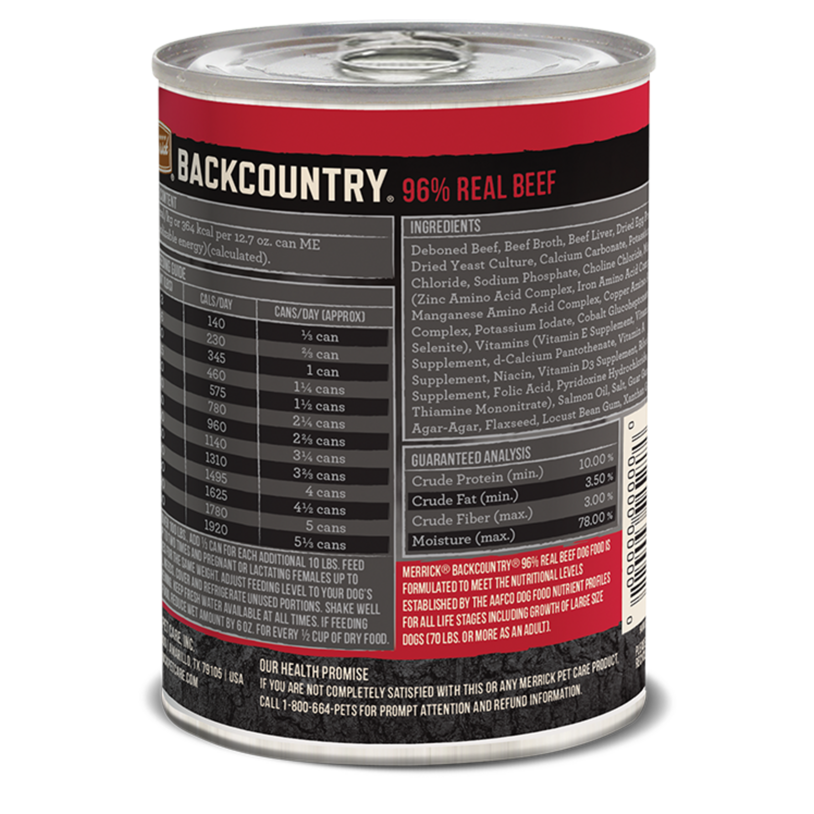 Merrick Merrick Backcountry Grain-Free Real Beef Wet Dog Food - 12.7 oz CASE OF 12