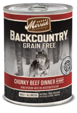 MERRICK PET CARE, INC. MERRICK BACKCOUNTRY DOG CHUNKY BEEF CAN 12.7OZ CASE OF 12
