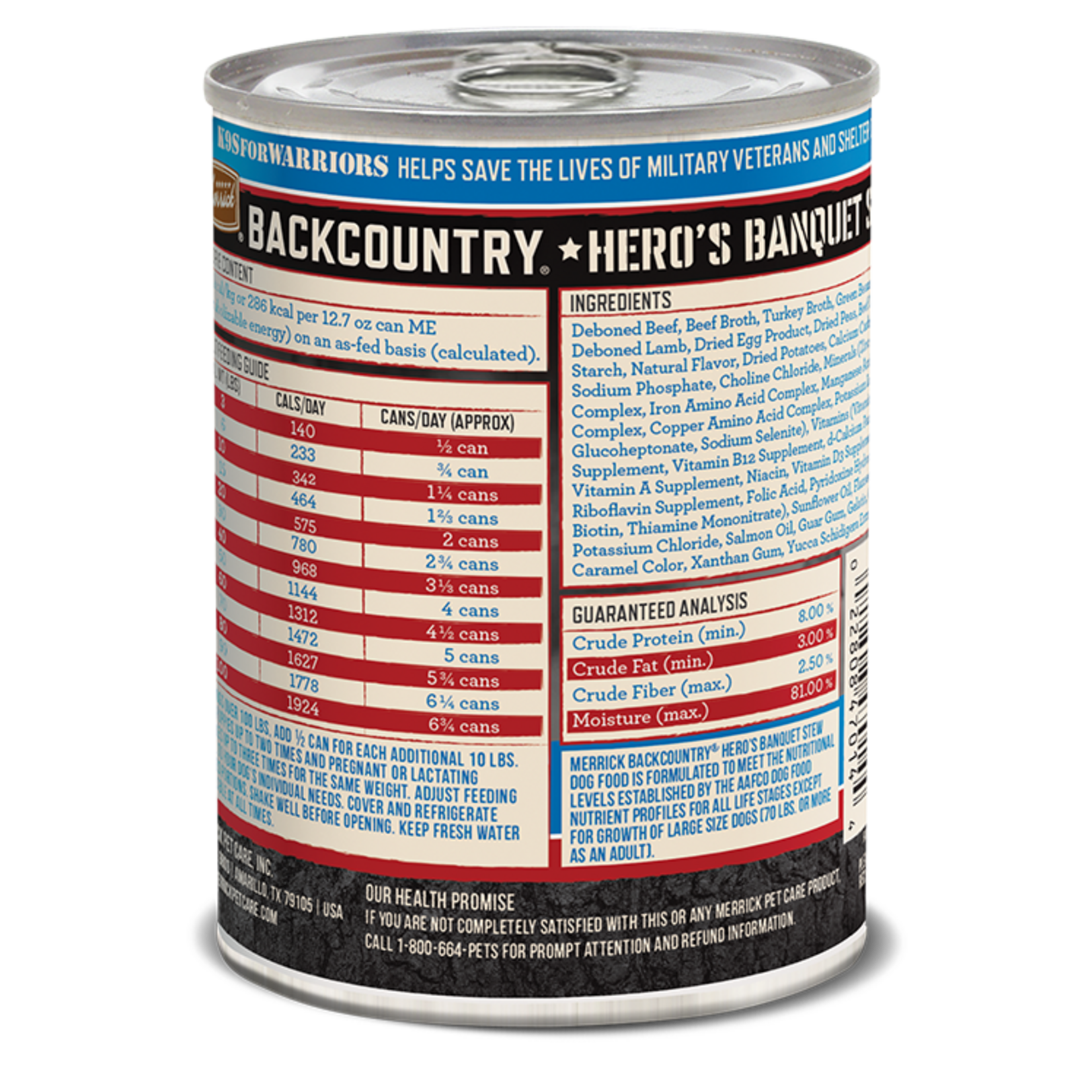 Merrick Merrick Backcountry Grain-Free Hero's Banquet Stew Wet Dog Food - 12.7 Oz CASE OF 12