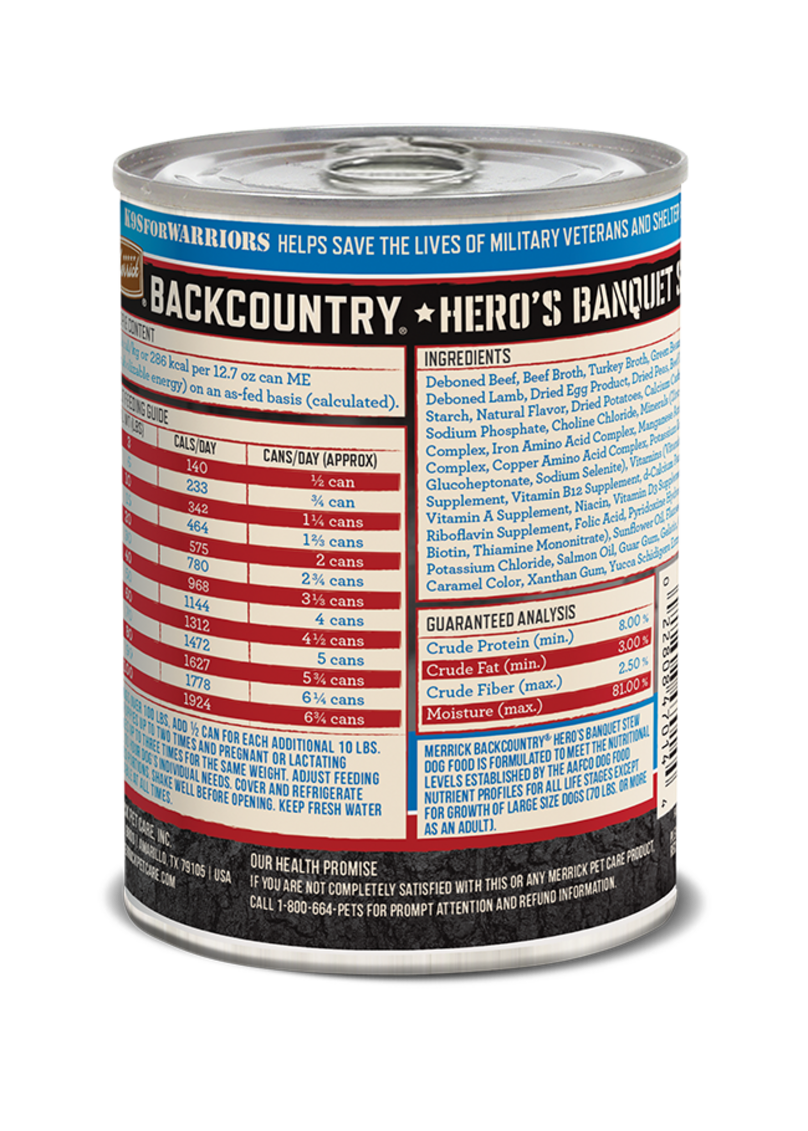 Merrick Merrick Backcountry Grain-Free Hero's Banquet Stew Wet Dog Food - 12.7 Oz CASE OF 12