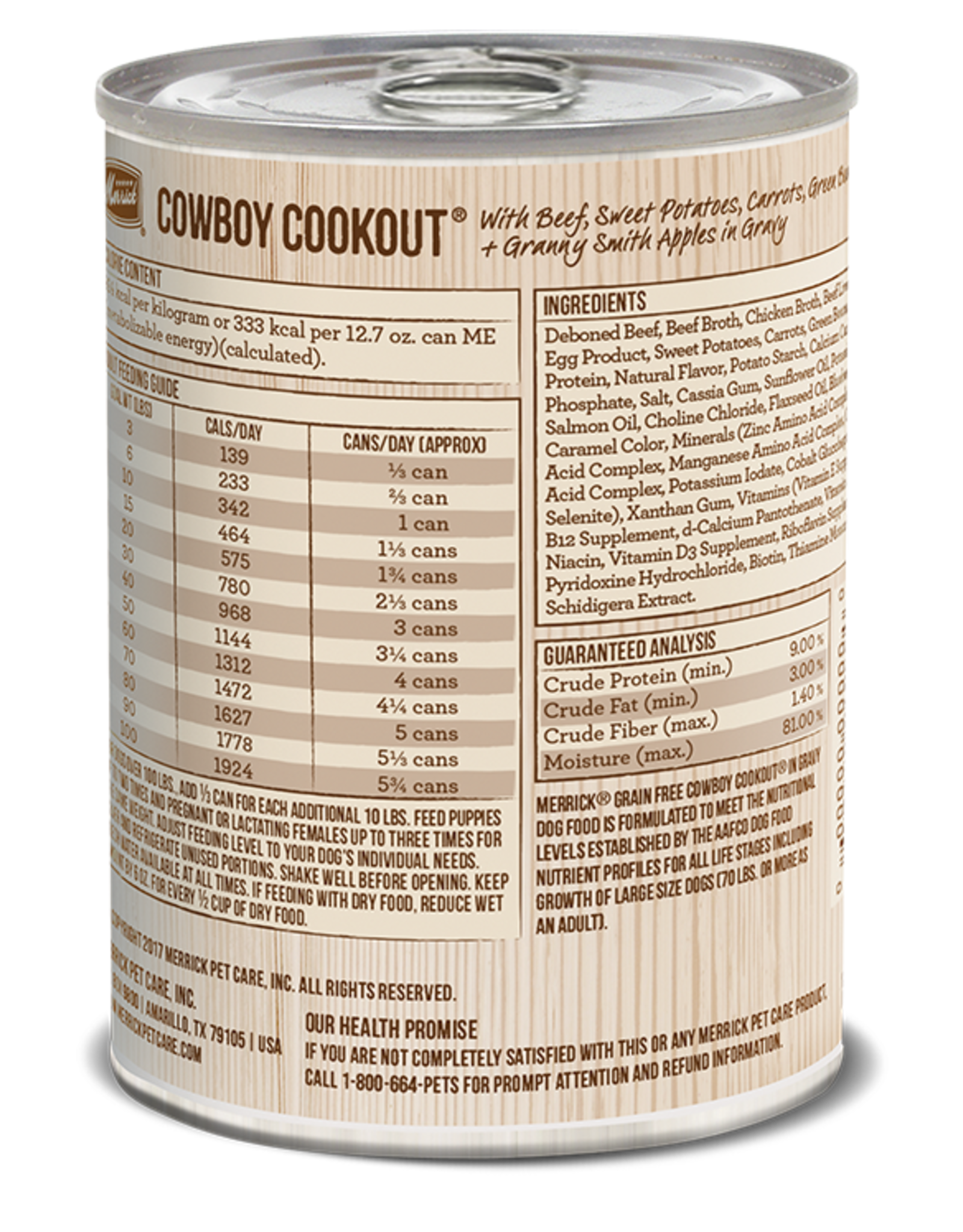Merrick MERRICK DOG CAN COWBOY COOKOUT 13.2OZ CASE OF 12