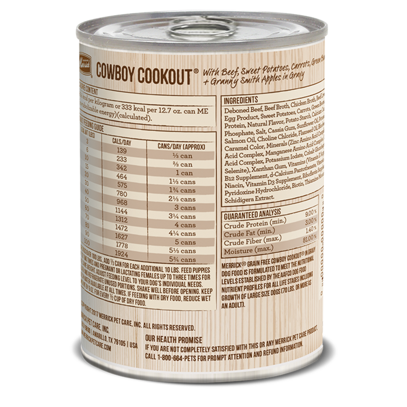 Merrick MERRICK DOG CAN COWBOY COOKOUT 13.2OZ CASE OF 12