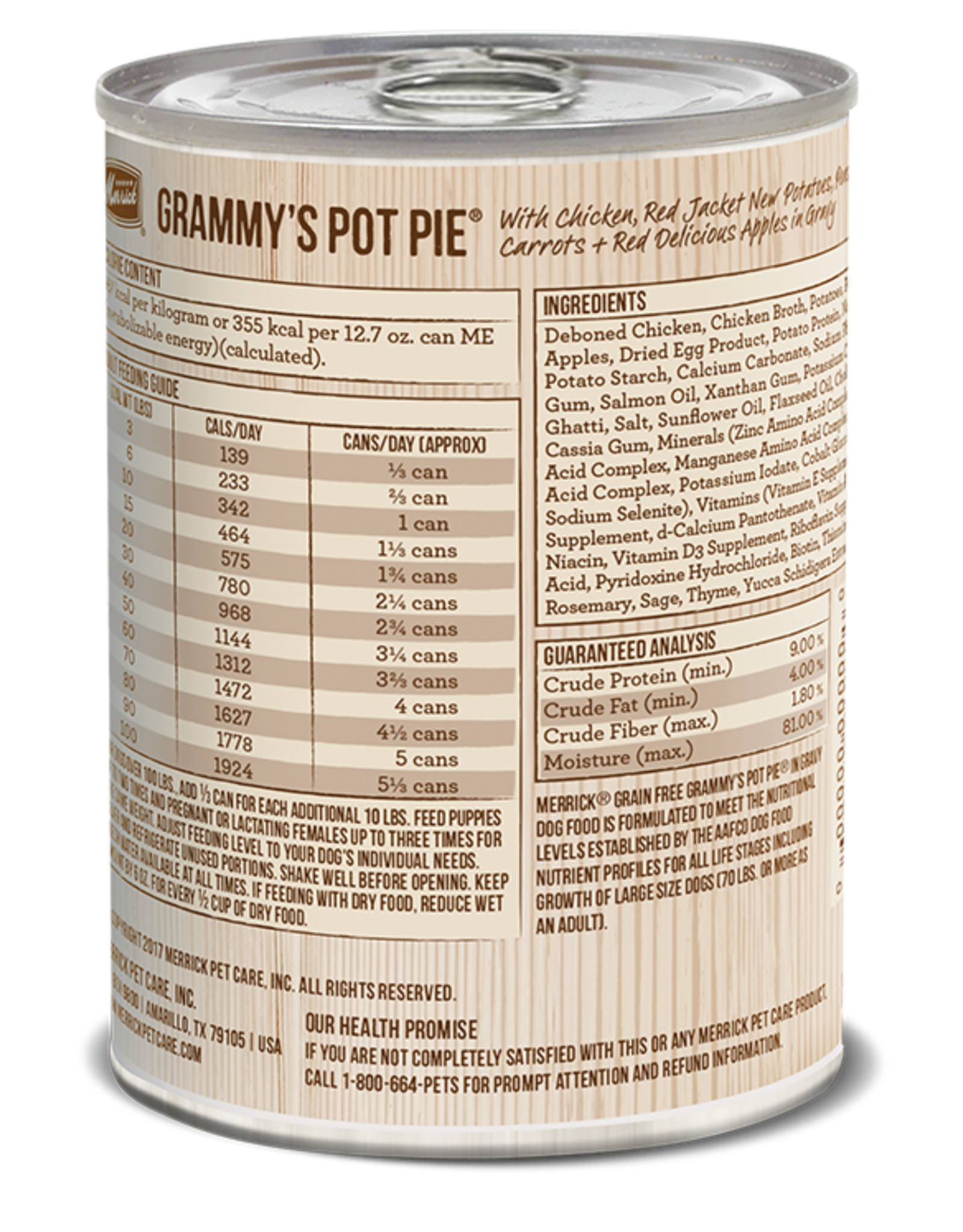Merrick MERRICK DOG CAN GRAMMY'S POT PIE 12.7OZ CASE OF 12