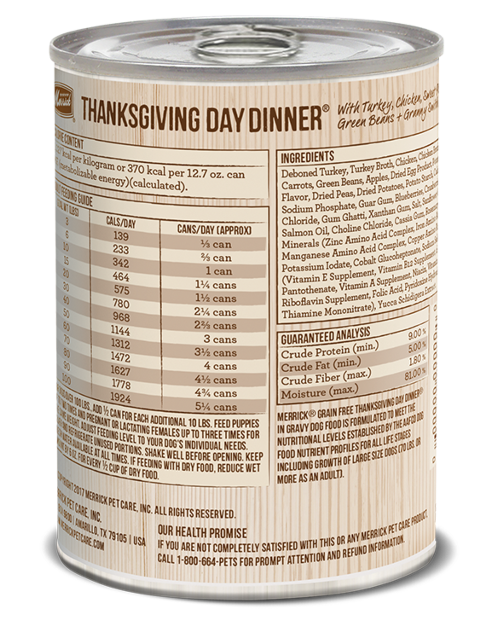 Merrick MERRICK DOG CAN THANKSGIVING DAY DINNER 13.2OZ CASE OF 12