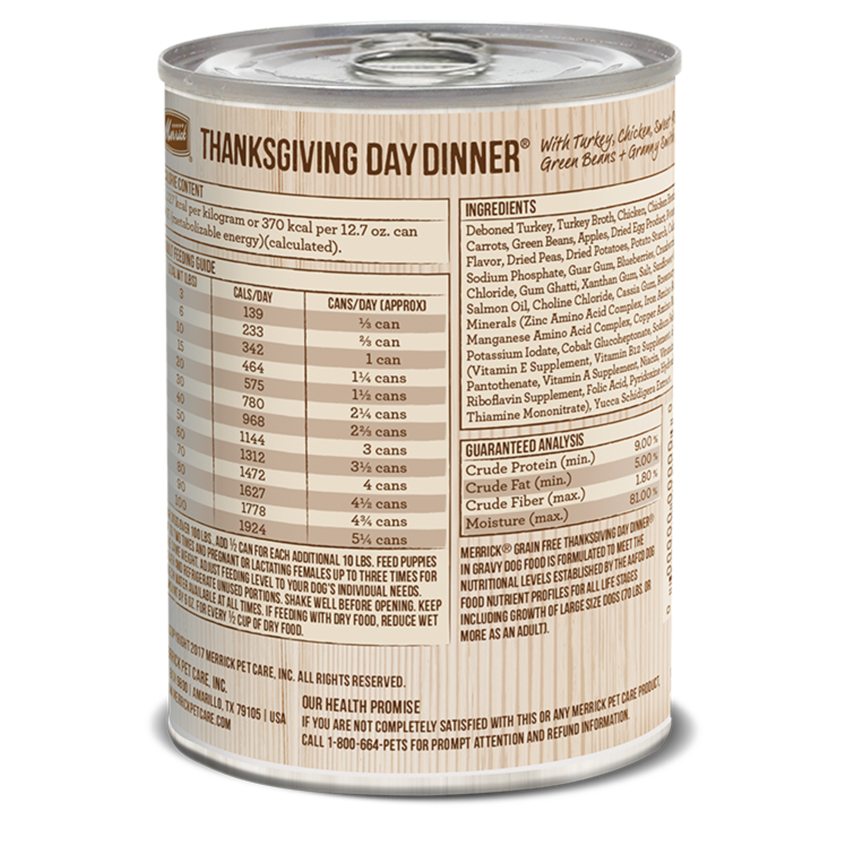 Merrick MERRICK DOG CAN THANKSGIVING DAY DINNER 13.2OZ CASE OF 12