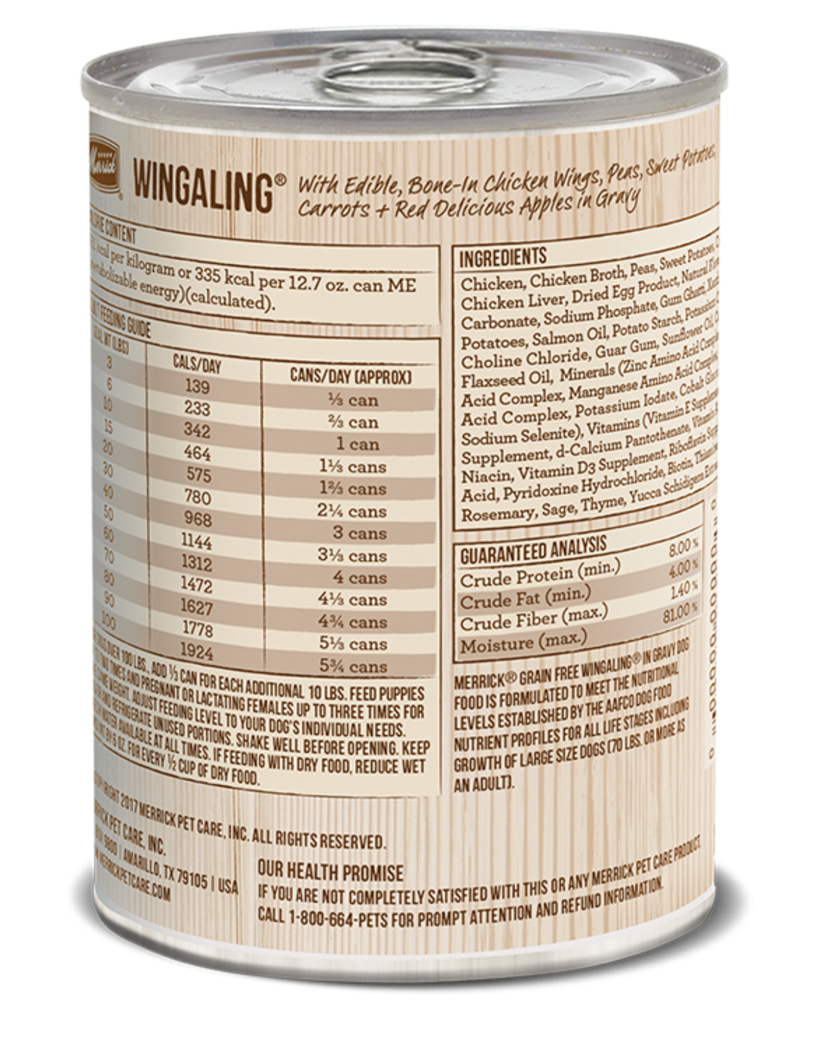 Merrick MERRICK DOG CAN WINGALING 13.2OZ CASE OF 12 pdmfg