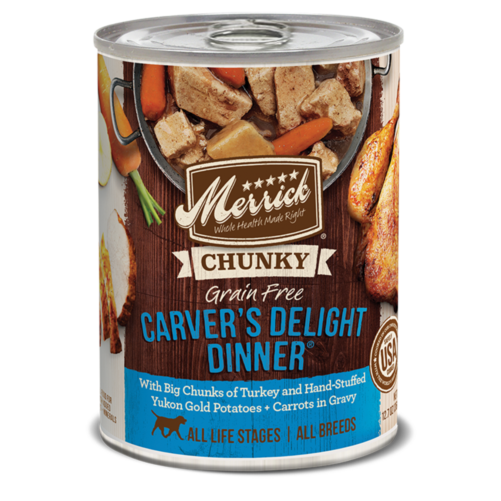 Merrick MERRICK DOG CHUNKY CARVER'S DELIGHT DINNER CAN 13OZ CASE OF 12
