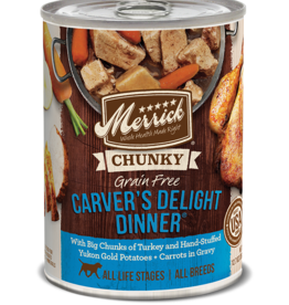 Merrick MERRICK DOG CHUNKY CARVER'S DELIGHT DINNER CAN 13OZ CASE OF 12