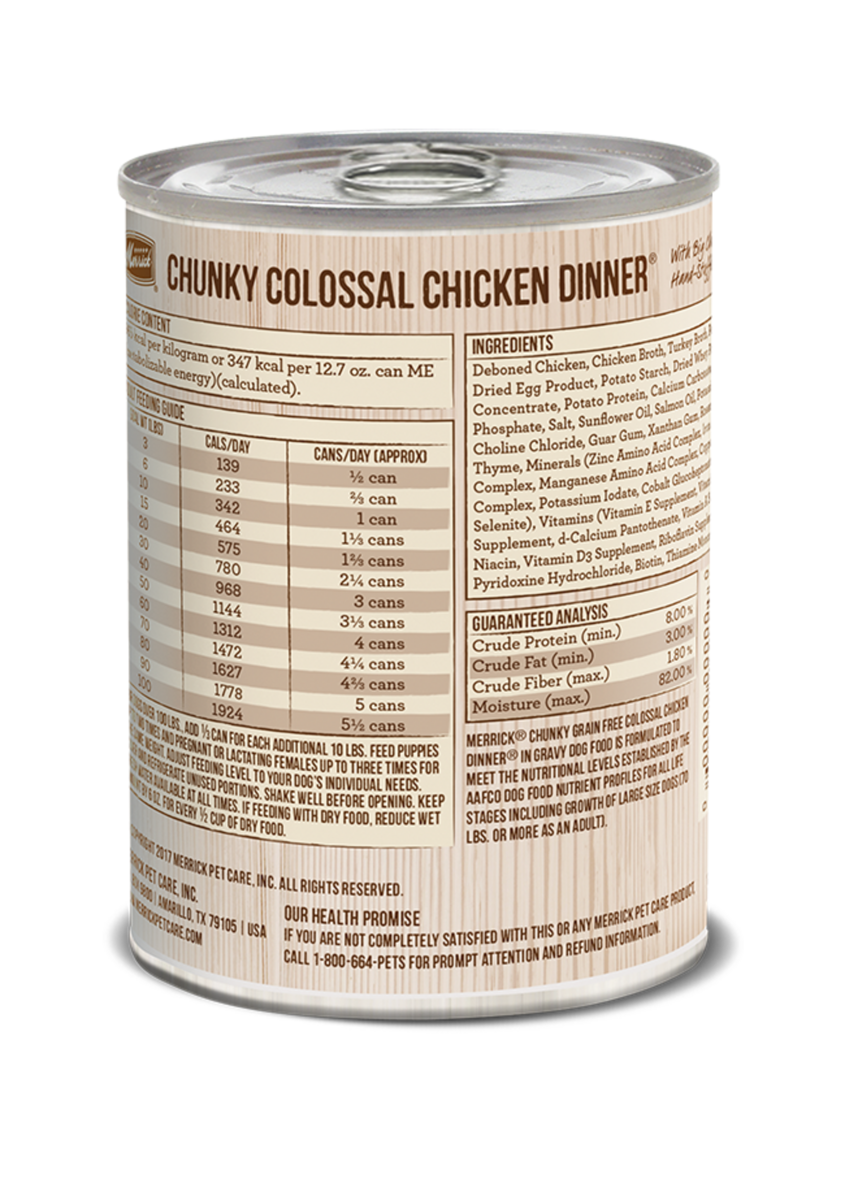 Merrick MERRICK DOG CHUNKY COLOSSAL CHICKEN DINNER CAN 12.7OZ CASE OF 12