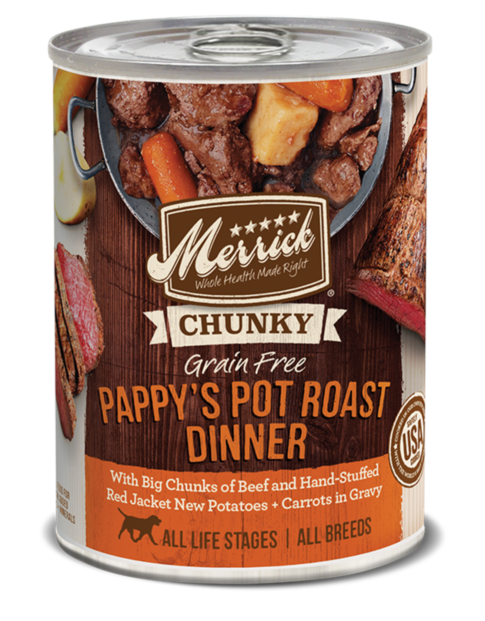 Merrick MERRICK DOG CHUNKY PAPPY'S POT ROAST DINNER CAN 12.7OZ CASE OF 12