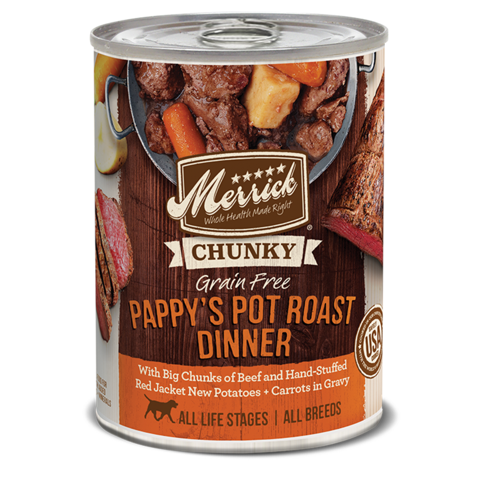 Merrick MERRICK DOG CHUNKY PAPPY'S POT ROAST DINNER CAN 12.7OZ CASE OF 12