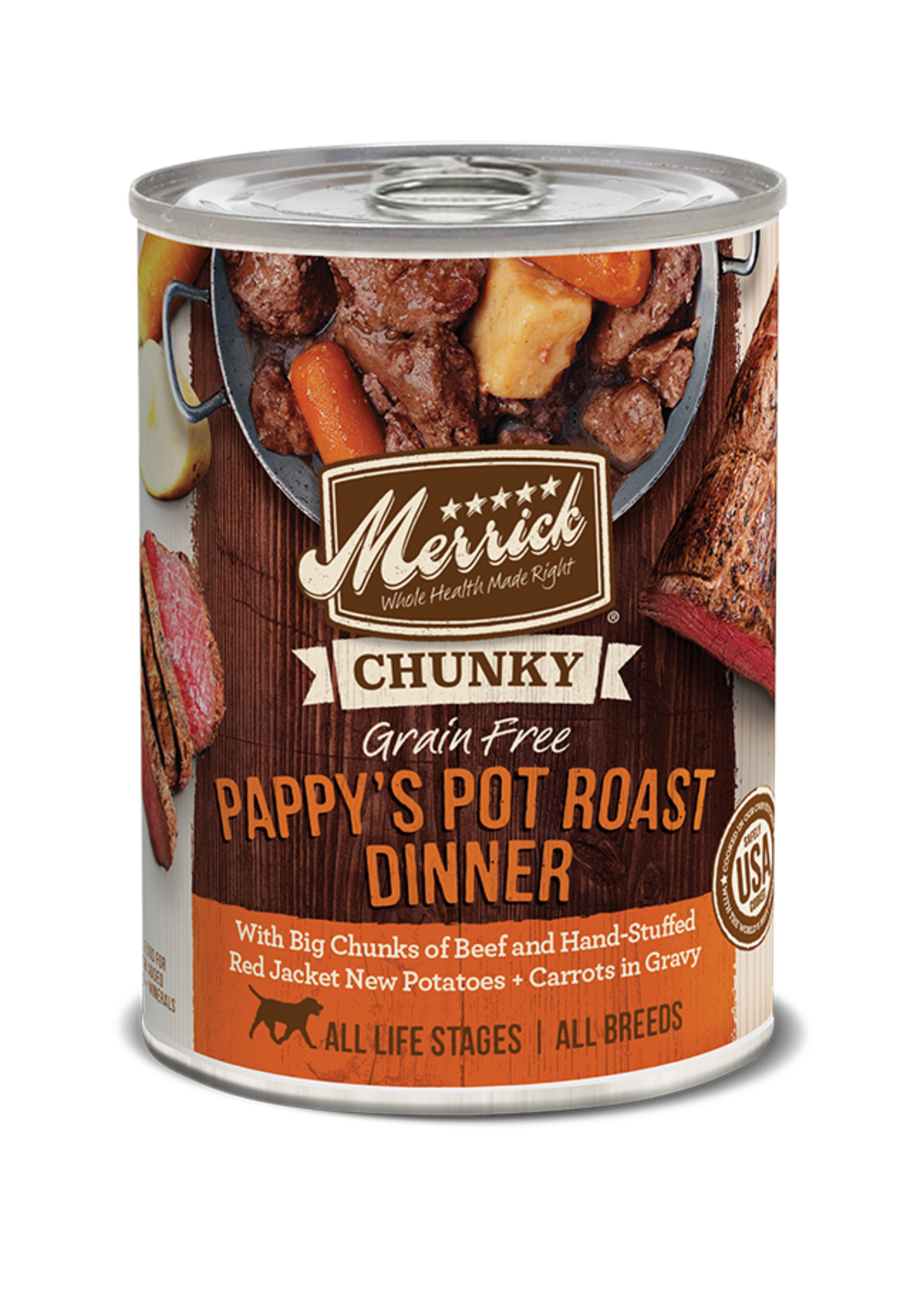 Merrick MERRICK DOG CHUNKY PAPPY'S POT ROAST DINNER CAN 12.7OZ CASE OF 12