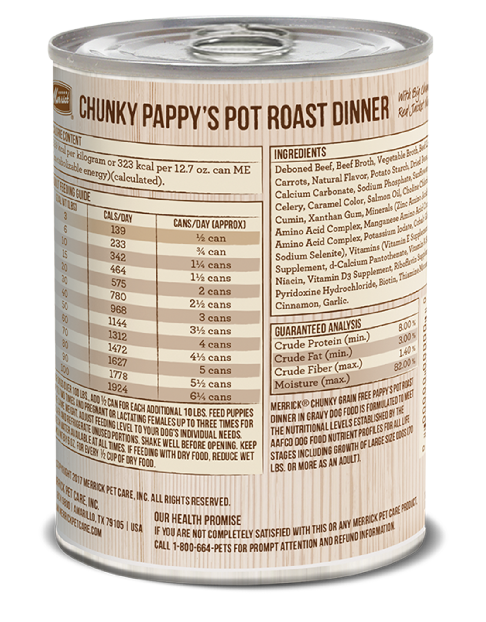 Merrick MERRICK DOG CHUNKY PAPPY'S POT ROAST DINNER CAN 12.7OZ CASE OF 12