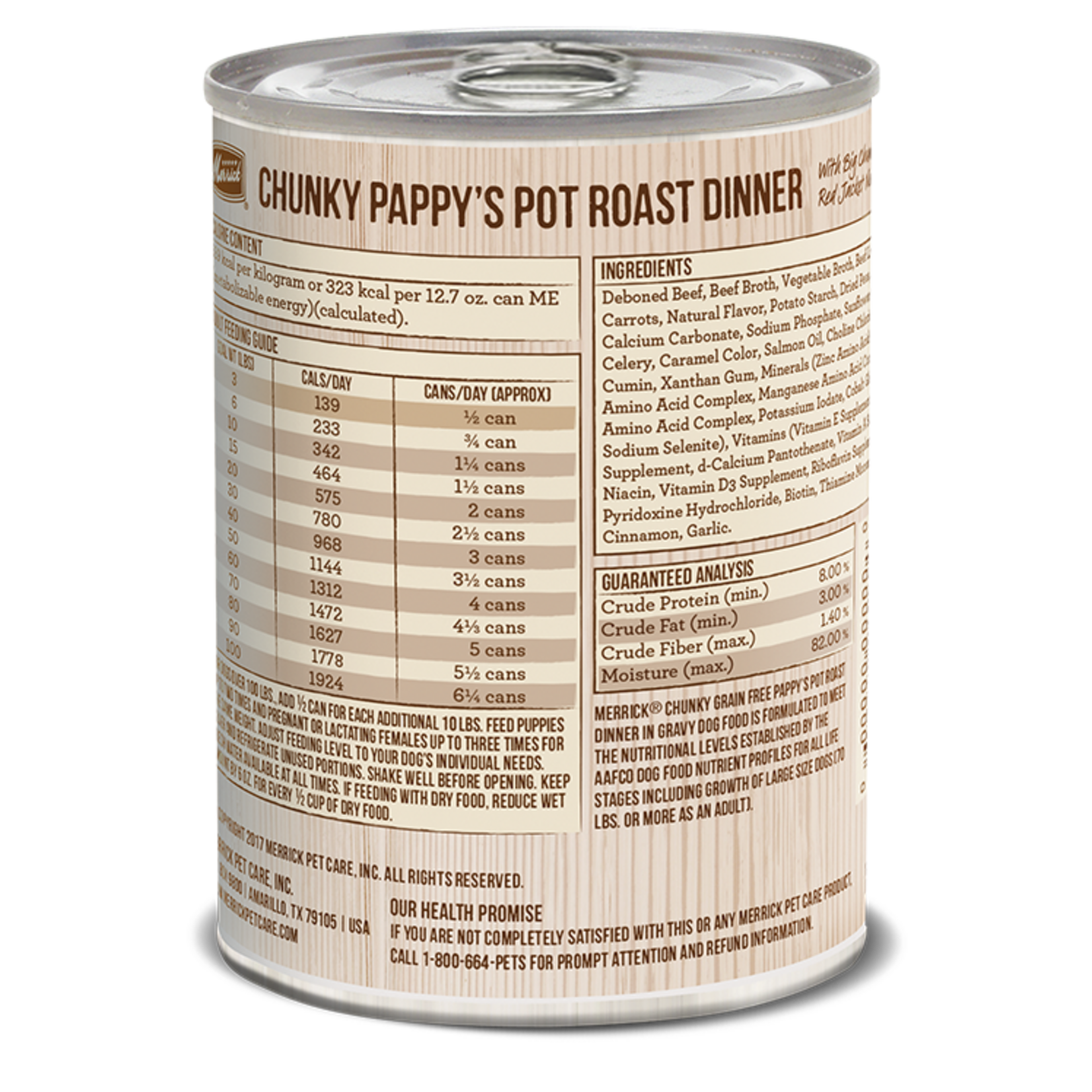 Merrick MERRICK DOG CHUNKY PAPPY'S POT ROAST DINNER CAN 12.7OZ CASE OF 12