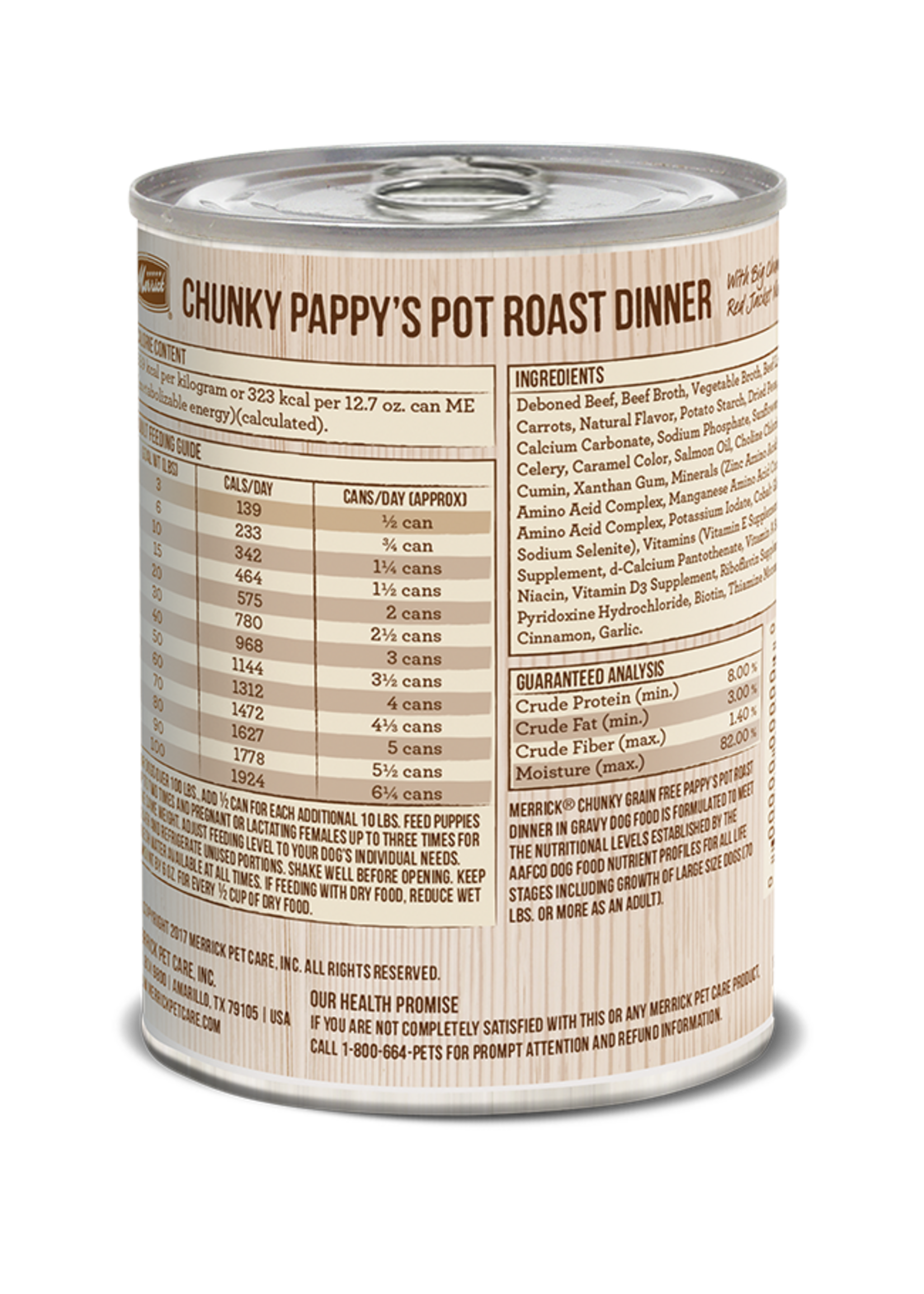 Merrick MERRICK DOG CHUNKY PAPPY'S POT ROAST DINNER CAN 12.7OZ CASE OF 12