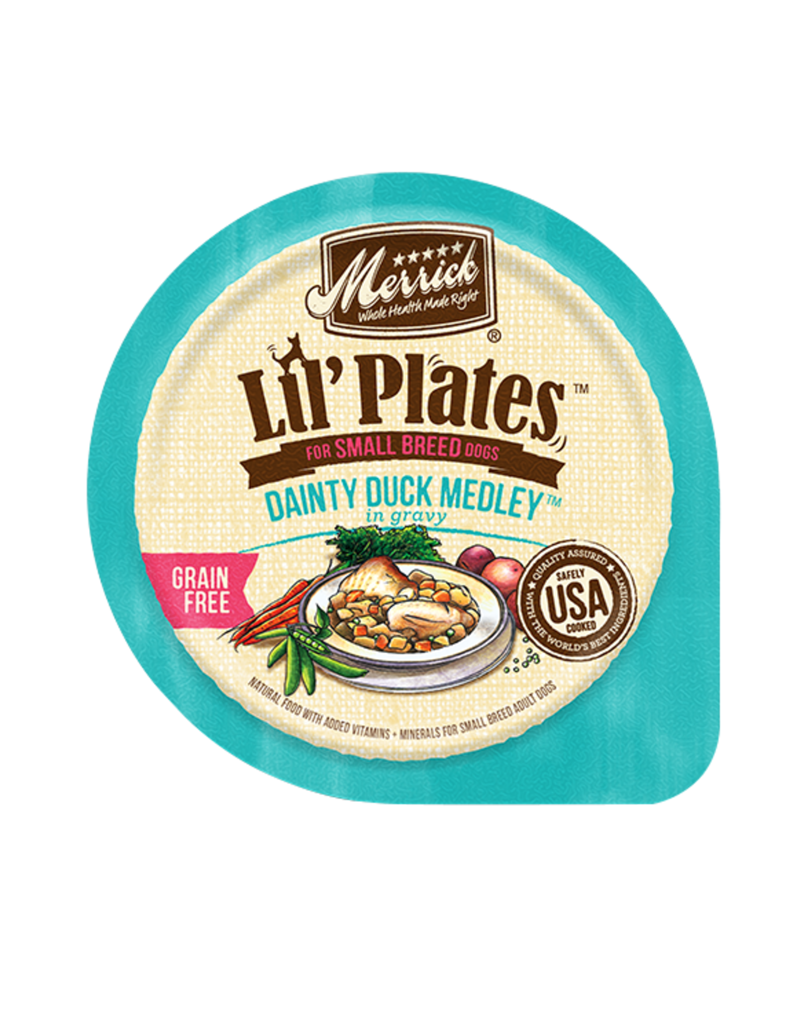 Merrick MERRICK DOG LIL' PLATES DAINTY DUCK MEDLEY 3.5 OZ TRAY CASE OF 12