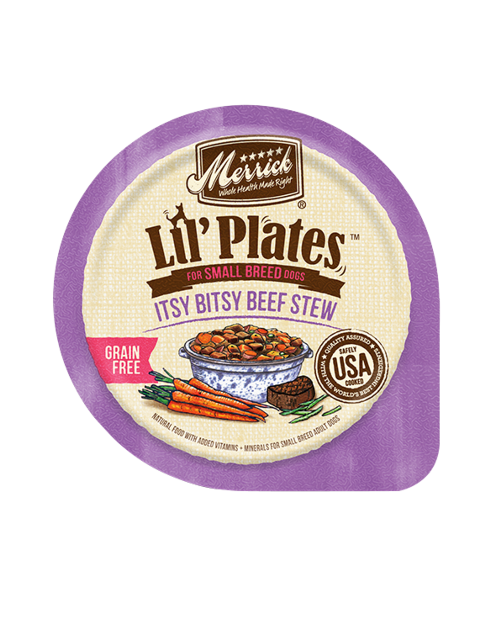 Merrick MERRICK DOG LIL' PLATES ITSY BITSY BEEF STEW 3.5 OZ TRAY CASE OF 12