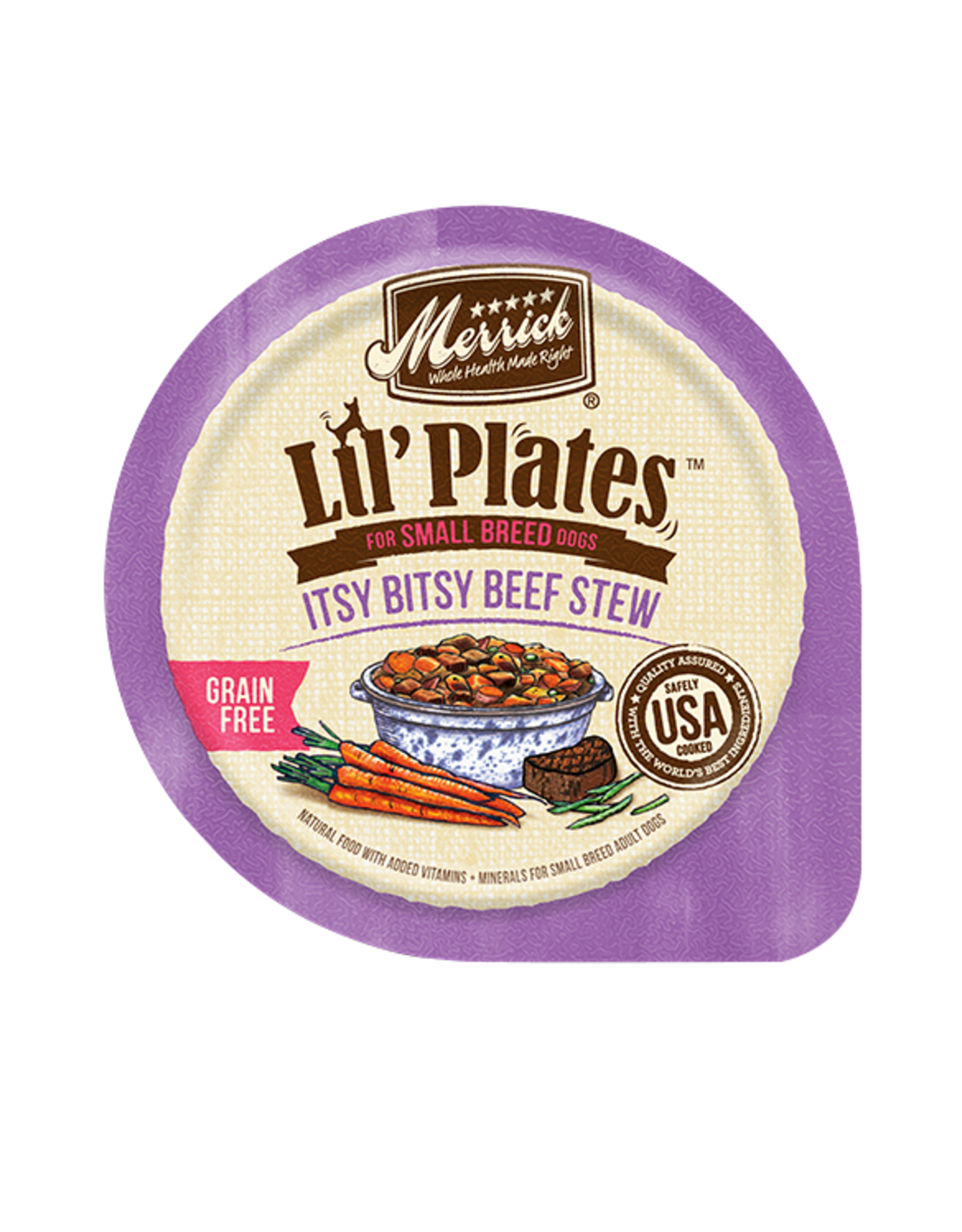 MERRICK PET CARE, INC. MERRICK DOG LIL' PLATES ITSY BITSY BEEF STEW 3.5 OZ TRAY CASE OF 12
