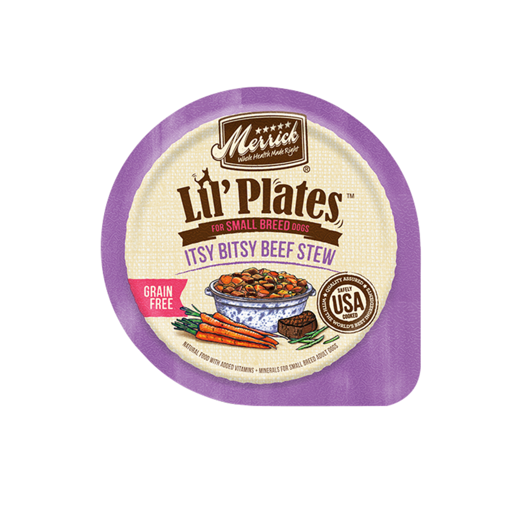 Merrick MERRICK DOG LIL' PLATES ITSY BITSY BEEF STEW 3.5 OZ TRAY CASE OF 12