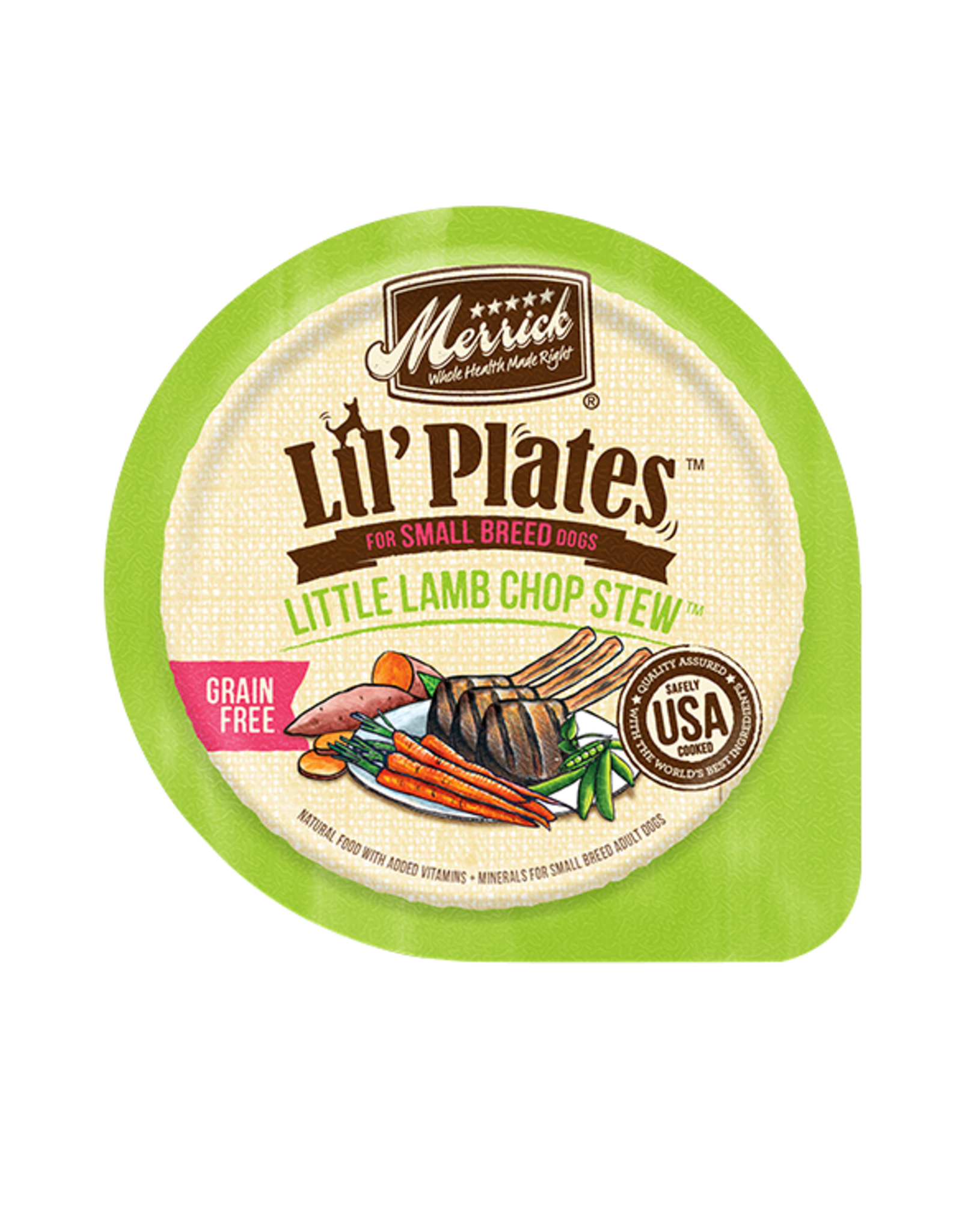 Merrick MERRICK DOG LIL' PLATES LITTLE LAMB CHOP STEW 3.5 OZ TRAY CASE OF 12