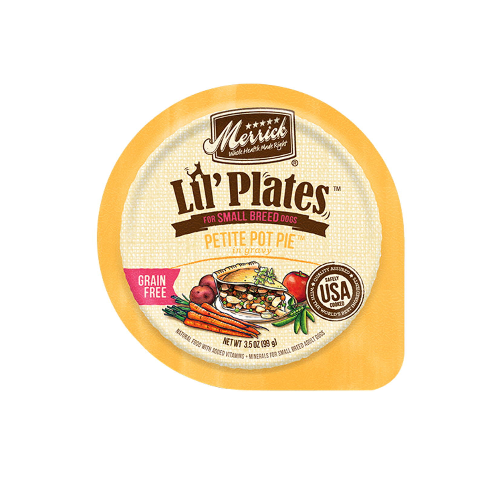 Merrick MERRICK DOG LIL' PLATES PETITE POT PIE 3.5 OZ TRAY CASE OF 12
