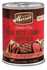 Merrick Merrick Real Beef Lamb & Buffalo Wet Dog Food Grain Free - 12.7 oz Can, CASE OF 12