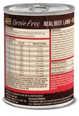 Merrick MERRICK GRAIN FREE DOG REAL BEEF, LAMB & BUFFALO CAN 13.2OZ CASE OF 12