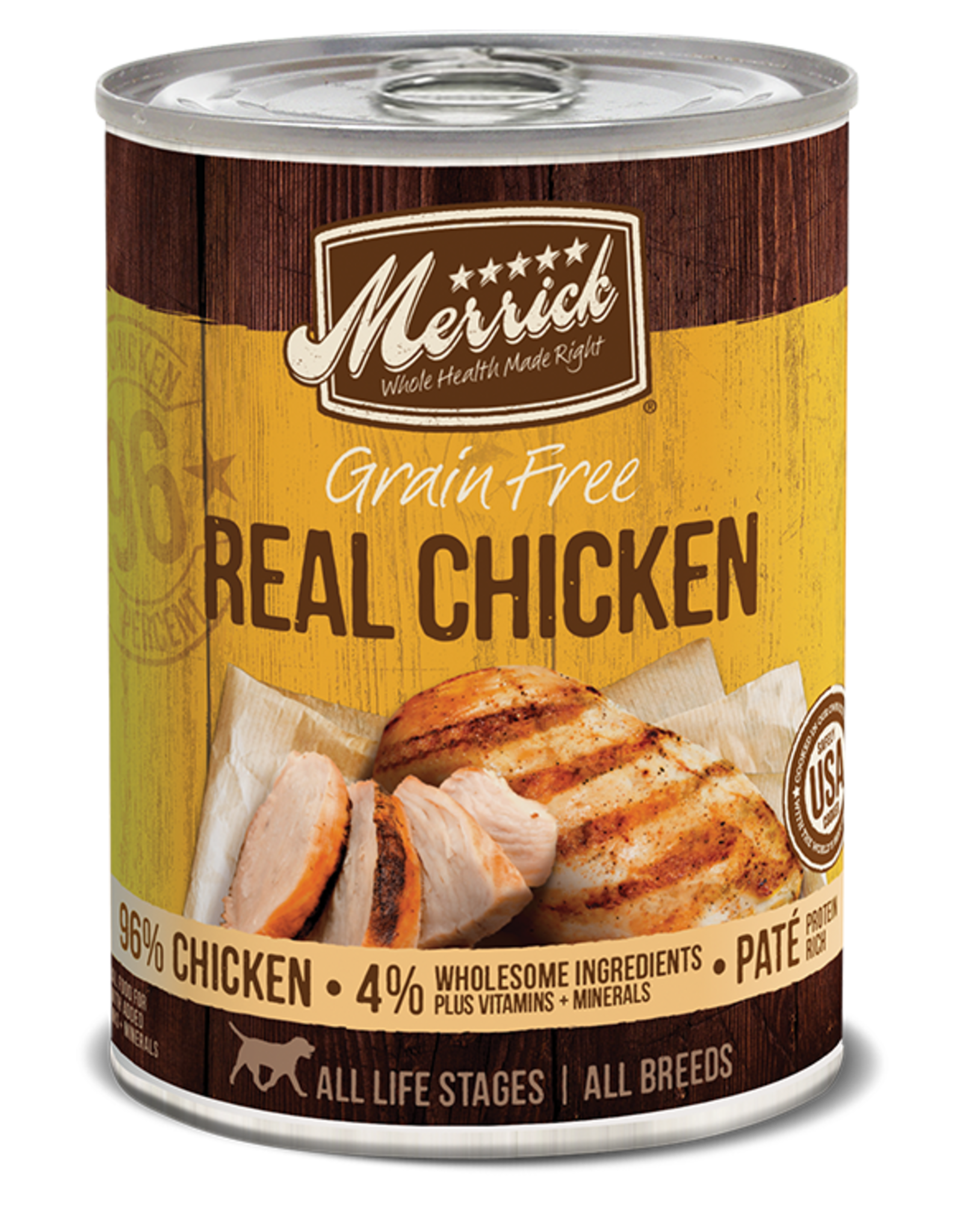 Merrick MERRICK GRAIN FREE DOG REAL CHICKEN CAN 13.2OZ CASE OF 12