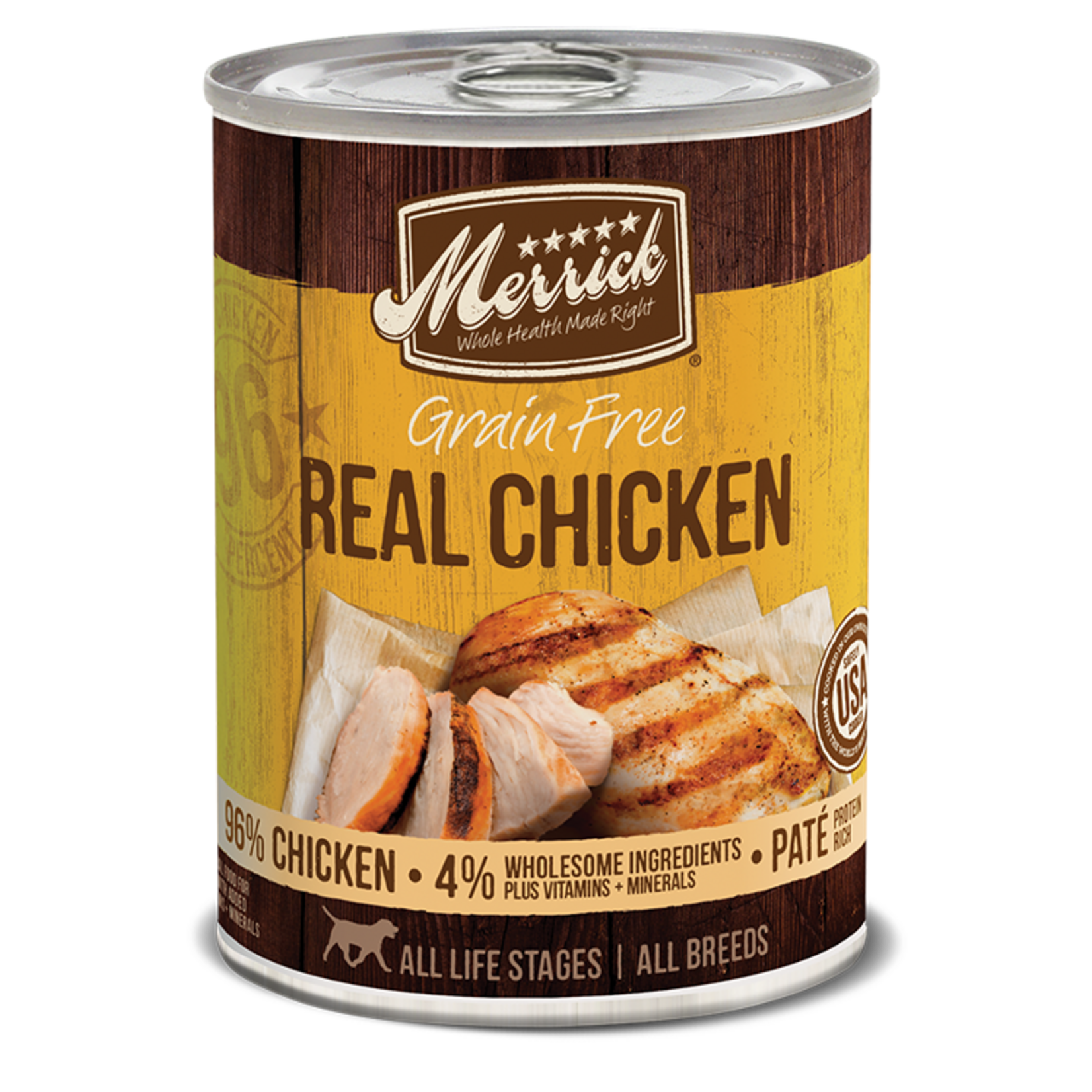 Merrick MERRICK GRAIN FREE DOG REAL CHICKEN CAN 13.2OZ CASE OF 12