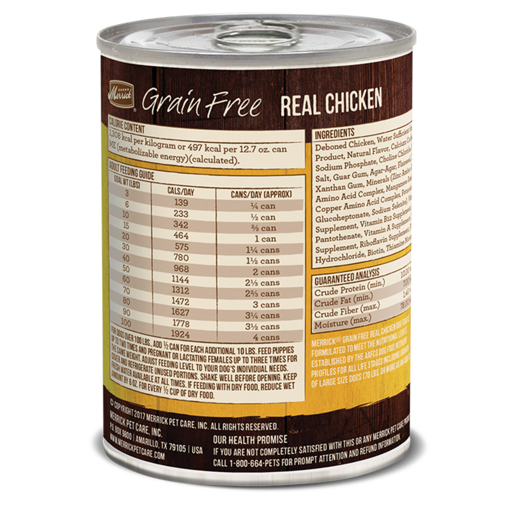 Merrick MERRICK GRAIN FREE DOG REAL CHICKEN CAN 13.2OZ CASE OF 12