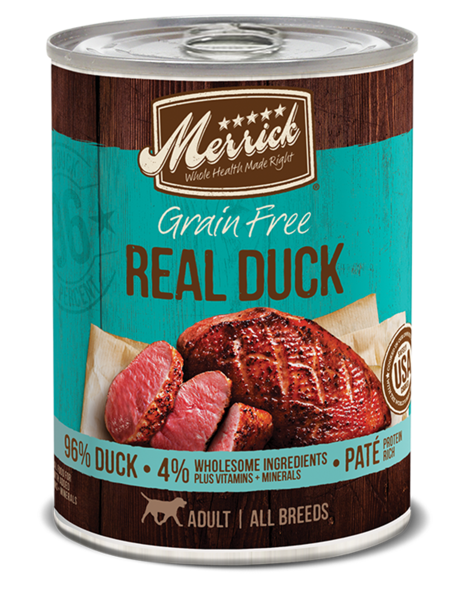 Merrick Merrick Grain Free Duck Dinner Wet Canned Dog Food - 12.7 oz, CASE OF 12
