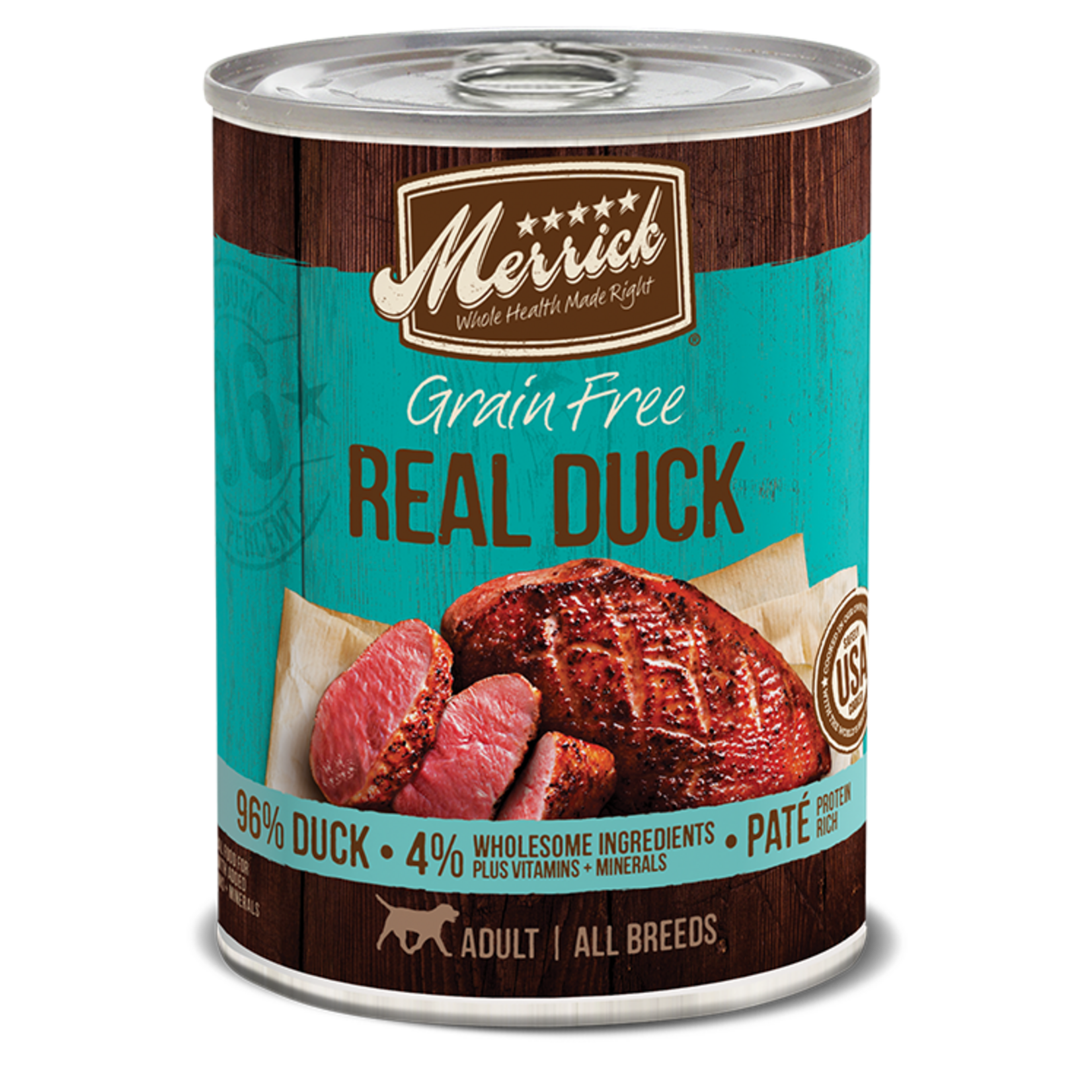 Merrick Merrick Grain Free Duck Dinner Wet Canned Dog Food - 12.7 oz, CASE OF 12
