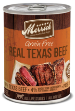 Merrick Merrick Grain Free Real Texas Beef Dinner Wet Canned Dog Food - 12.7 oz, CASE OF 12
