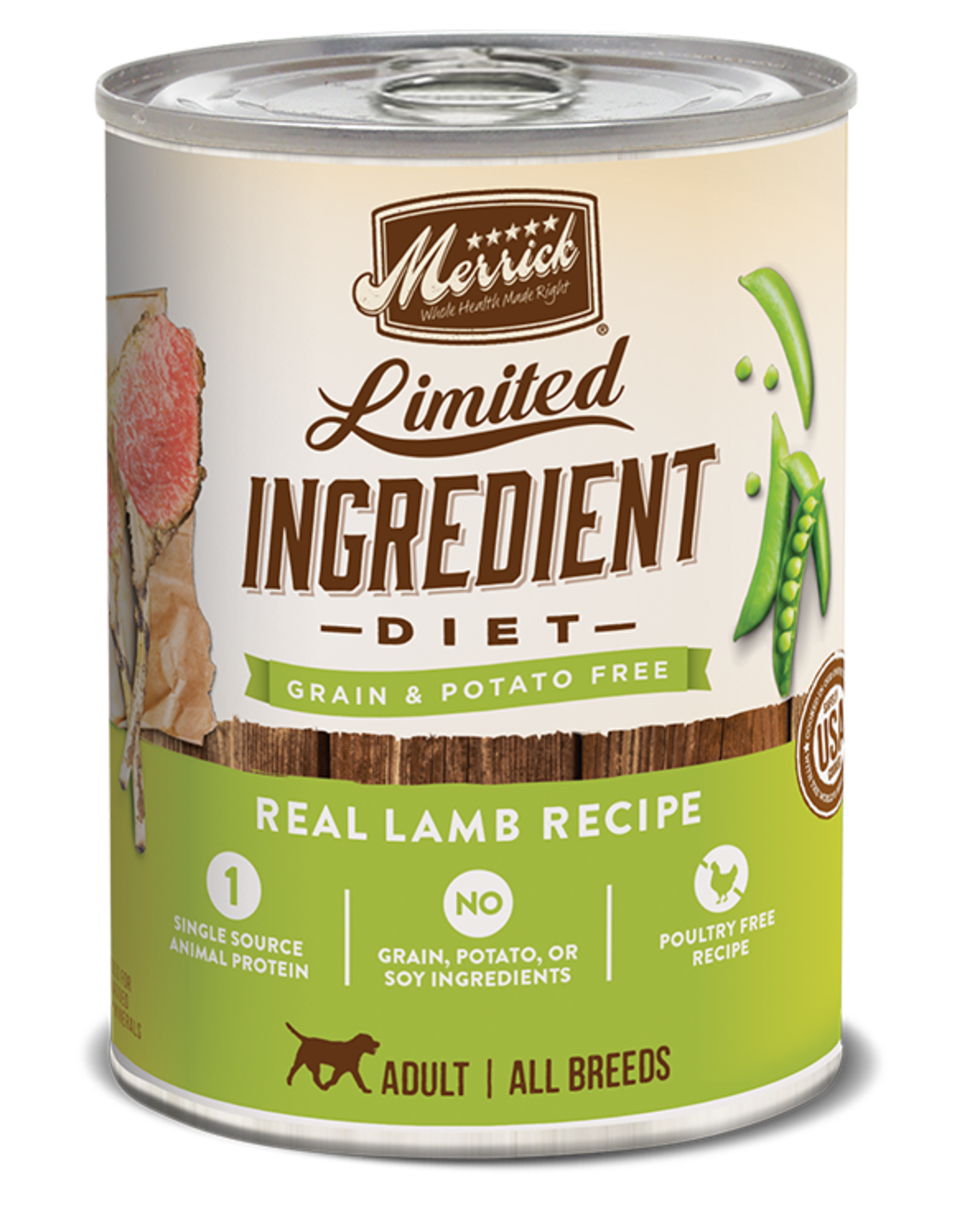 Merrick MERRICK LID DOG LAMB RECIPE CAN 12.7OZ CASE OF 12