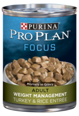 NESTLE PURINA PETCARE PRO PLAN DOG CAN WEIGHT MANAGEMENT TURKEY & RICE 13OZ CASE OF 12