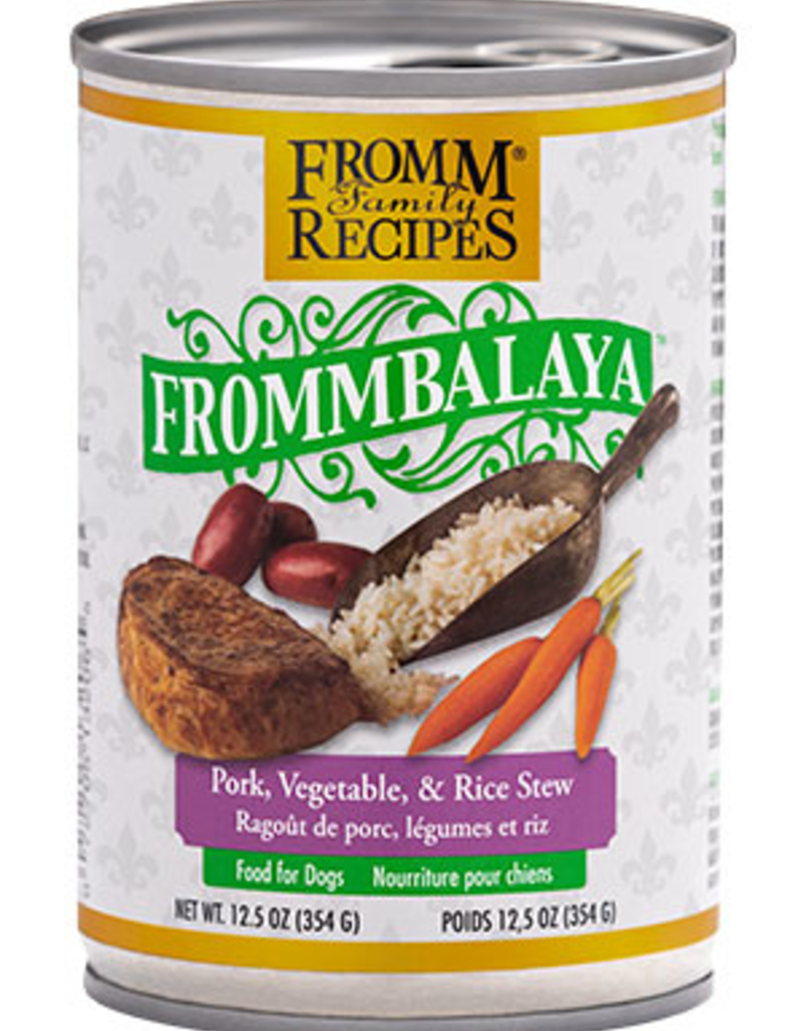 FROMM FAMILY FOODS LLC FROMM DOG FROMMBALAYA PORK & RICE STEW CAN 12.5OZ CASE OF 12