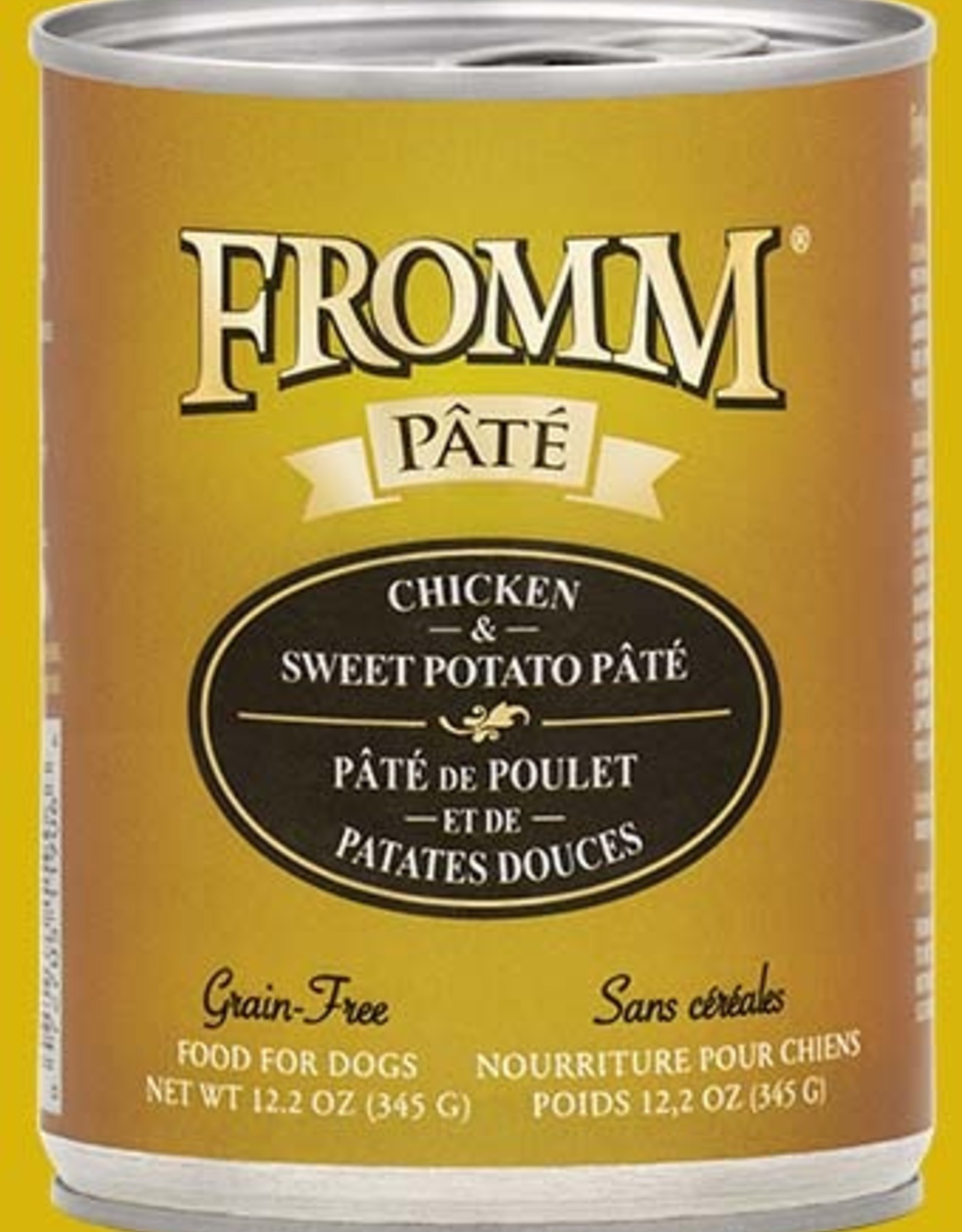 Fromm Fromm Chicken & Sweet Potato Pate Canned Dog Food - 12.2 Oz Case of 12