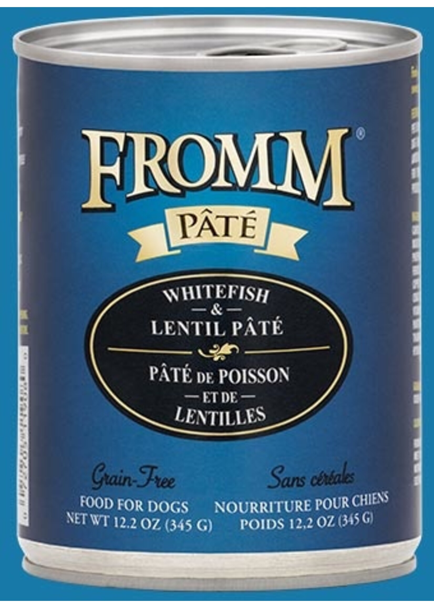 Fromm Fromm Whitefish & Lentil Pate Canned Dog Food - 12.2 Oz, Case of 12