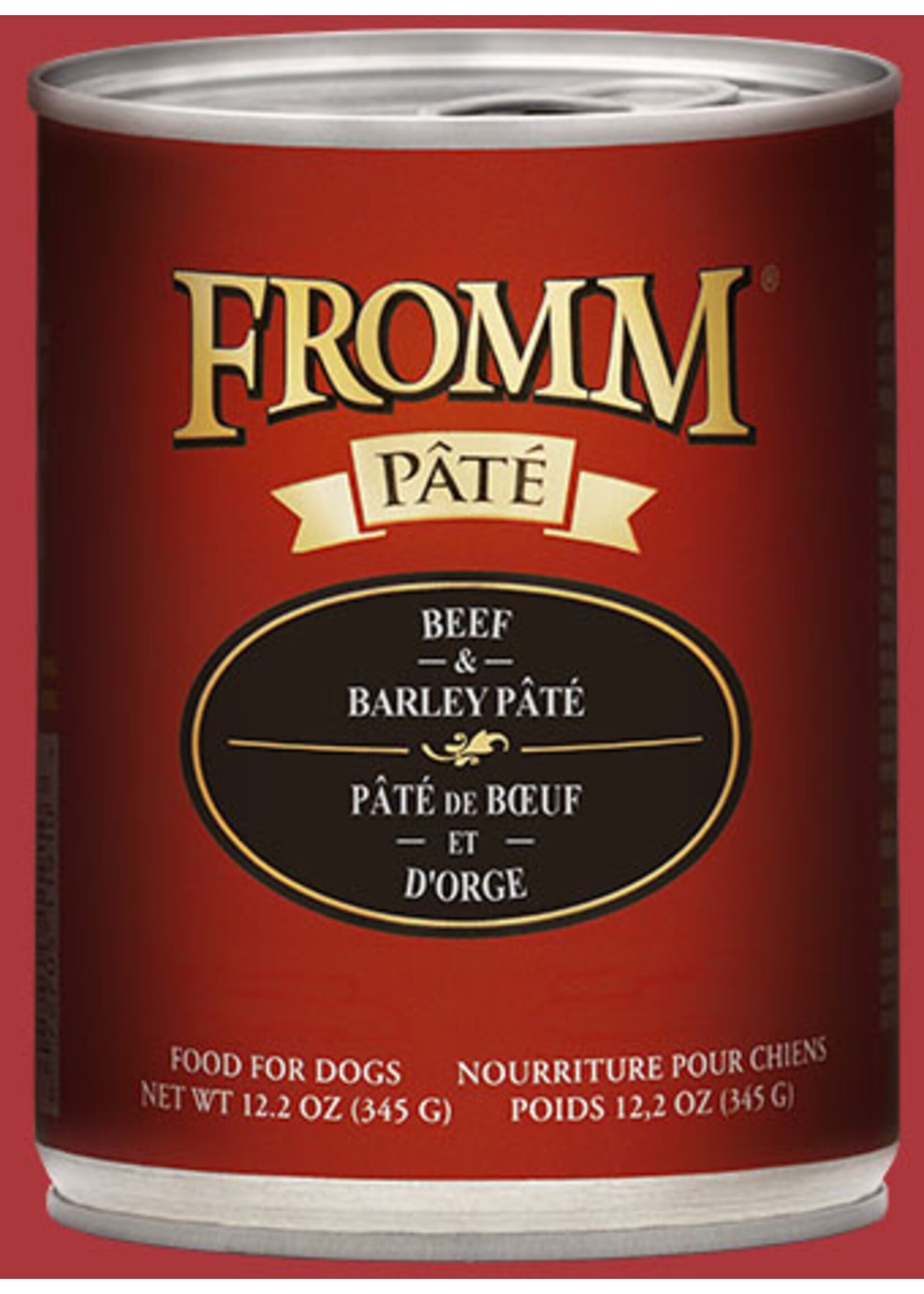 Fromm Fromm Beef & Barley Pate Canned Dog Food - 12.2 Oz, Case of 12