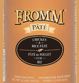 FROMM FAMILY FOODS LLC FROMM DOG PATE CHICKEN & RICE CAN 12.2 OZ CASE OF 12
