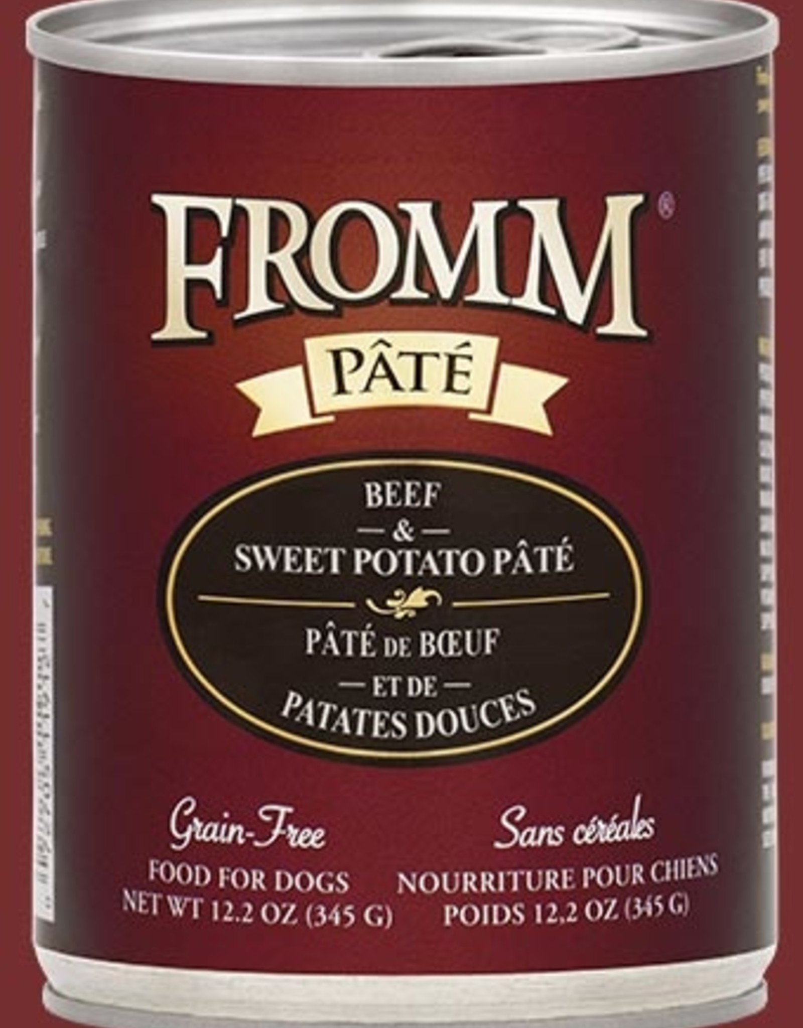 Fromm FROMM DOG PATE BEEF & SWEET POTATO CAN 12.2OZ CASE OF 12