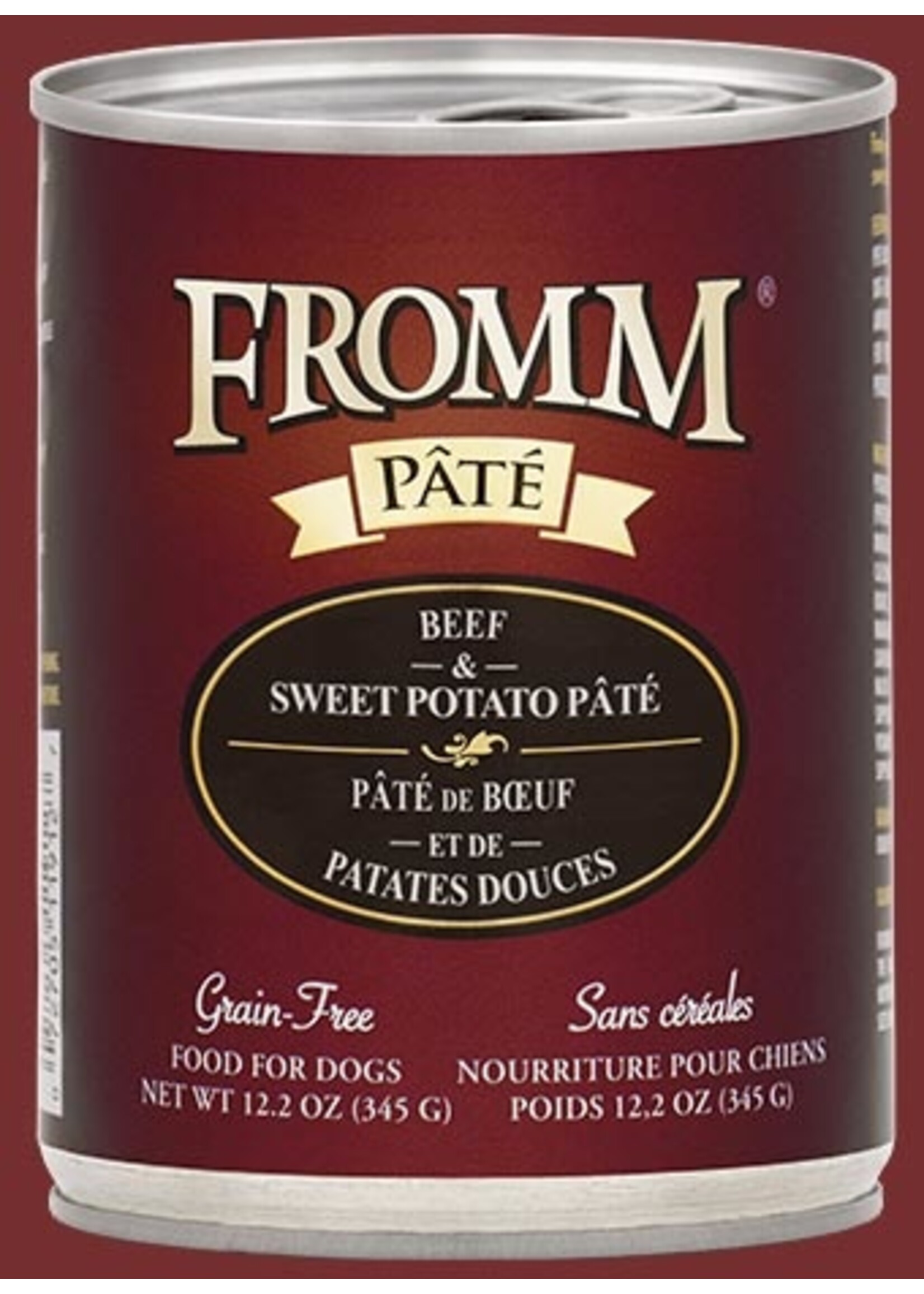 Fromm Fromm Beef & Sweet Potato Pate Canned Dog Food - 12.2 Oz, Case of 12