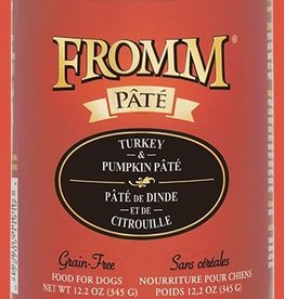 Fromm FROMM DOG PATE TURKEY PUMPKIN CAN 12.2 OZ CASE OF 12
