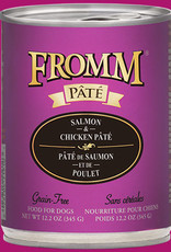 FROMM FAMILY FOODS LLC FROMM DOG PATE SALMON & CHICKEN CAN 12.2OZ CASE OF 12
